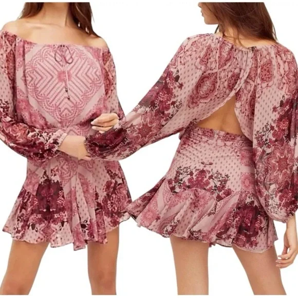 Free People Seven Wonders Mini Dress Sz M NWT - Picture 9 of 9